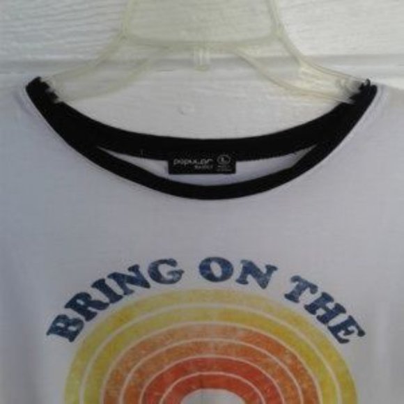 Retro White Graphic T-shirt Bring On The Sunshine - Picture 2 of 8